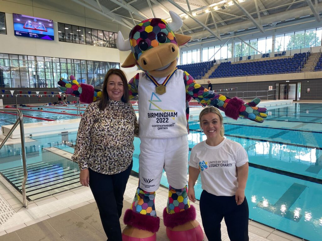Ellie Simmonds and Leader of Sandwell Council Cllr Kerrie Carmichael with Perry
