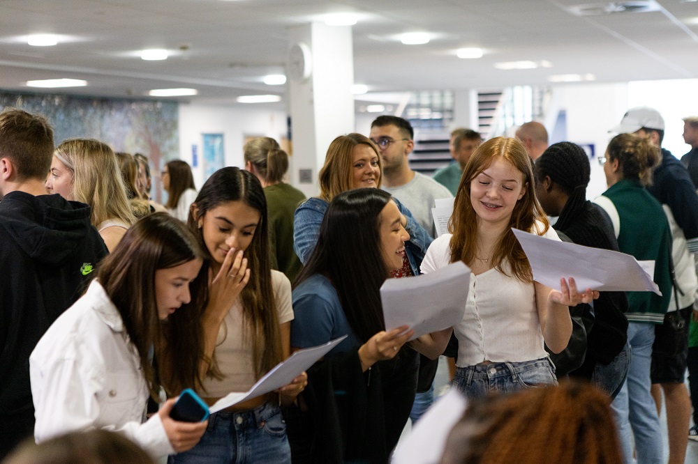 St Michaels pupils Maddie Priest, Ameeta Bahra, Kiki Paul, Zuzanna Monaghan get their results